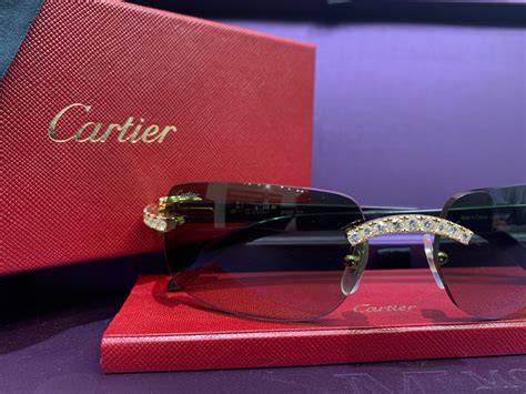 cartier diamond glasses|real cartier glasses with diamonds.